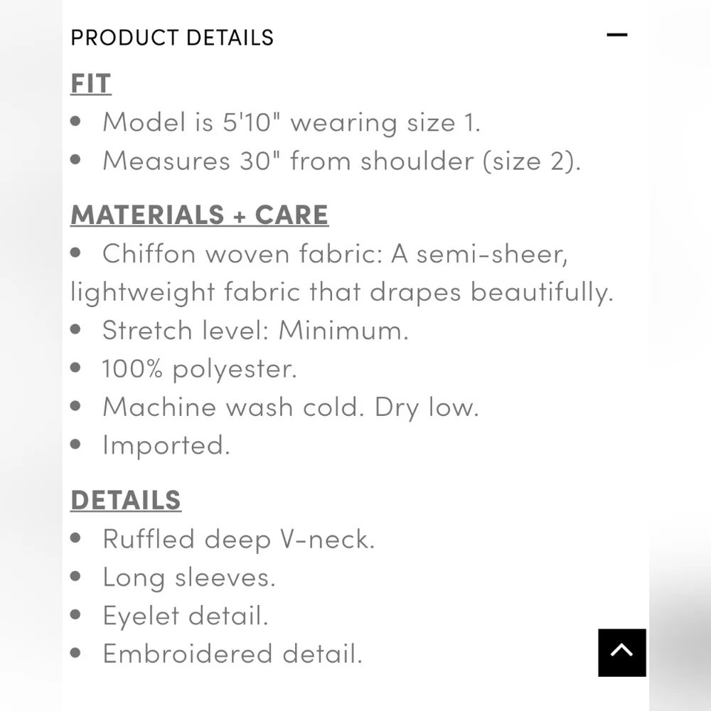 Torrid Chiffon Ruffle Collar Eyelet Embroidered Blouse size 5 - Picture 4 of 4